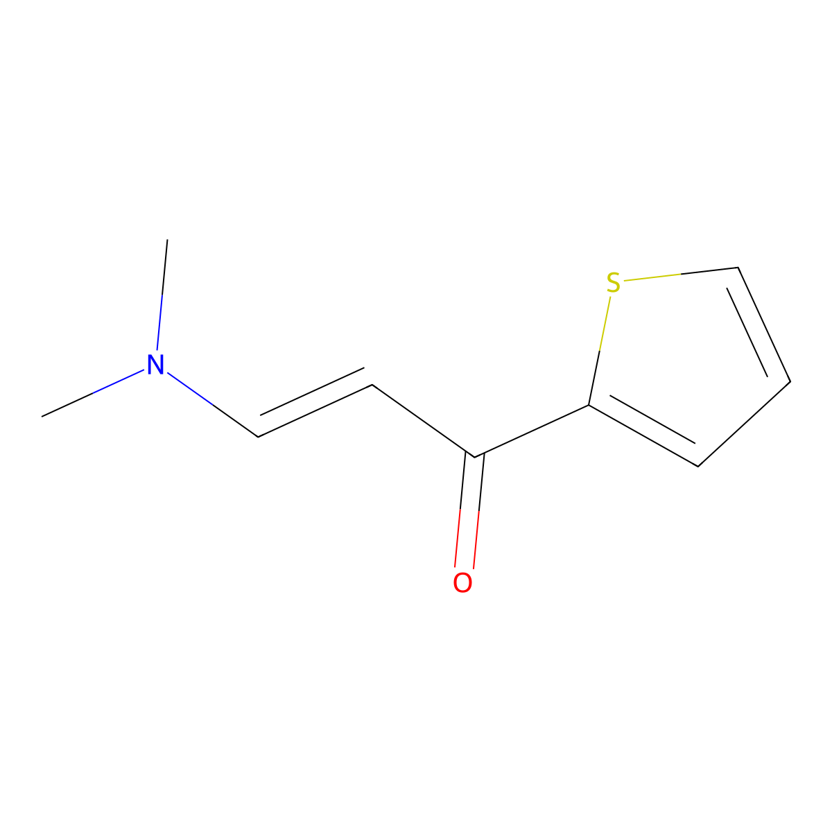 3-(Dimethylamino)-1-(thiophen-2-yl)prop-2-en-1-one molecular structure, CAS 34772-98-0