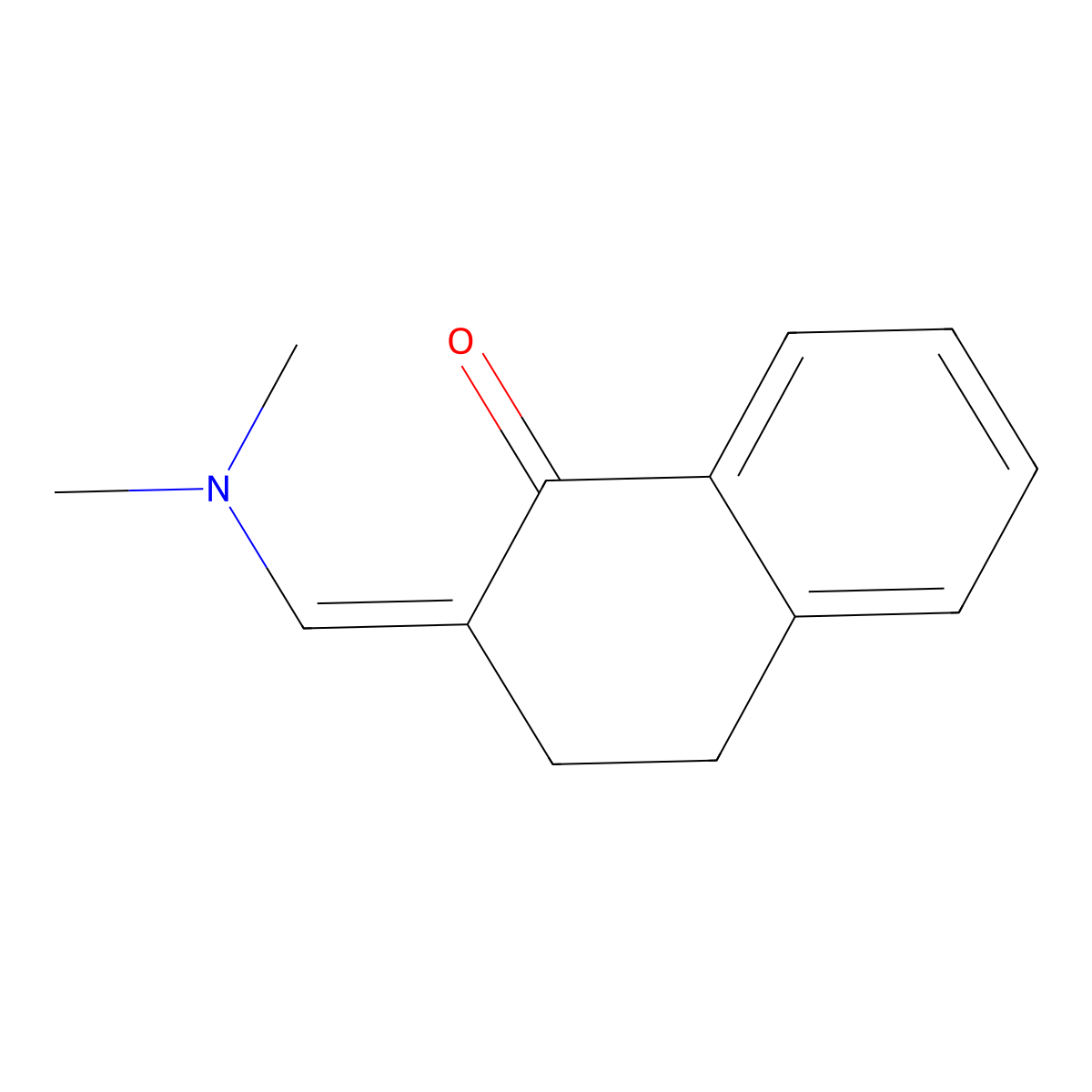 2-dimethylaminomethylene-3,4-dihydro-2H-naphthalen-1-one molecular structure, CAS 34773-02-9