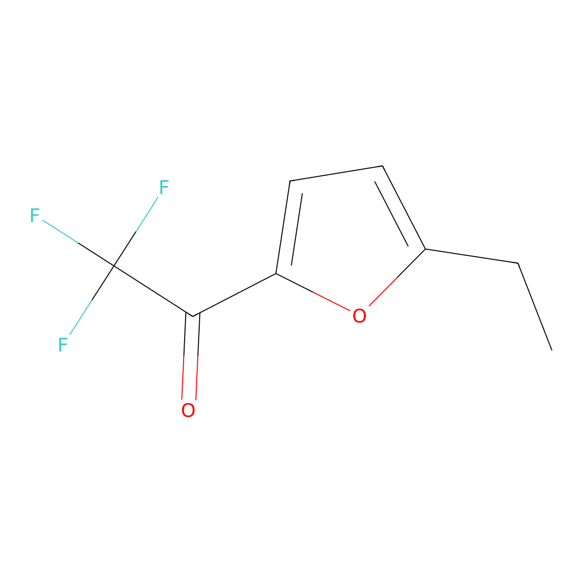 Ethanone, 1-(5-ethyl-2-furanyl)-2,2,2-trifluoro- molecular structure, CAS 34773-52-9