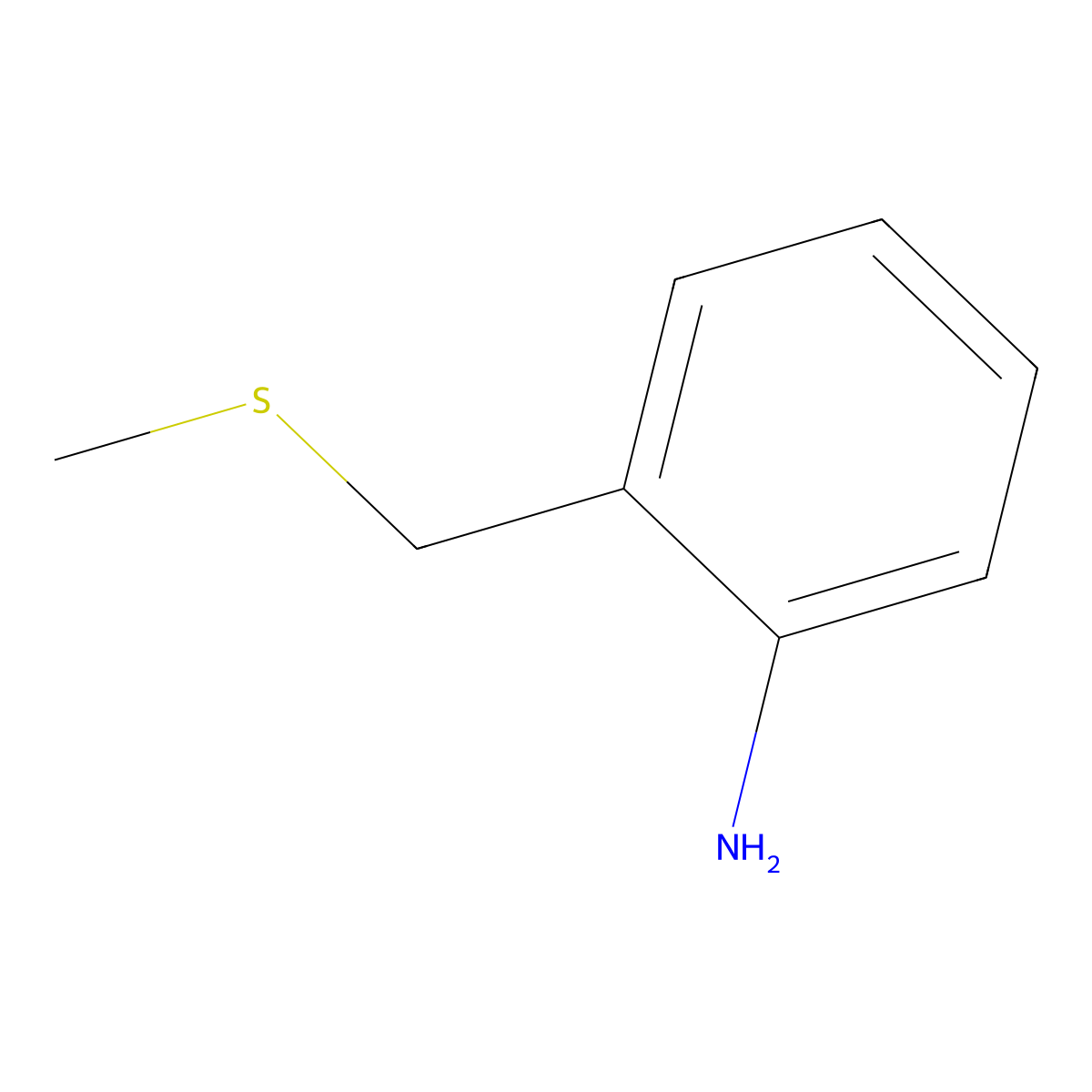 2-[(Methylsulfanyl)methyl]aniline molecular structure, CAS 34774-84-0