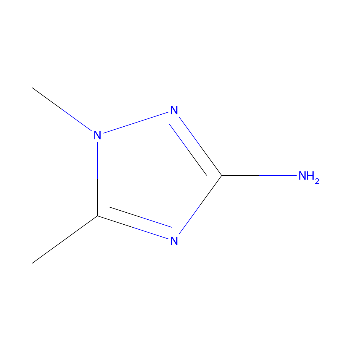 dimethyl-1H-1,2,4-triazol-3-amine molecular structure, CAS 34776-19-7