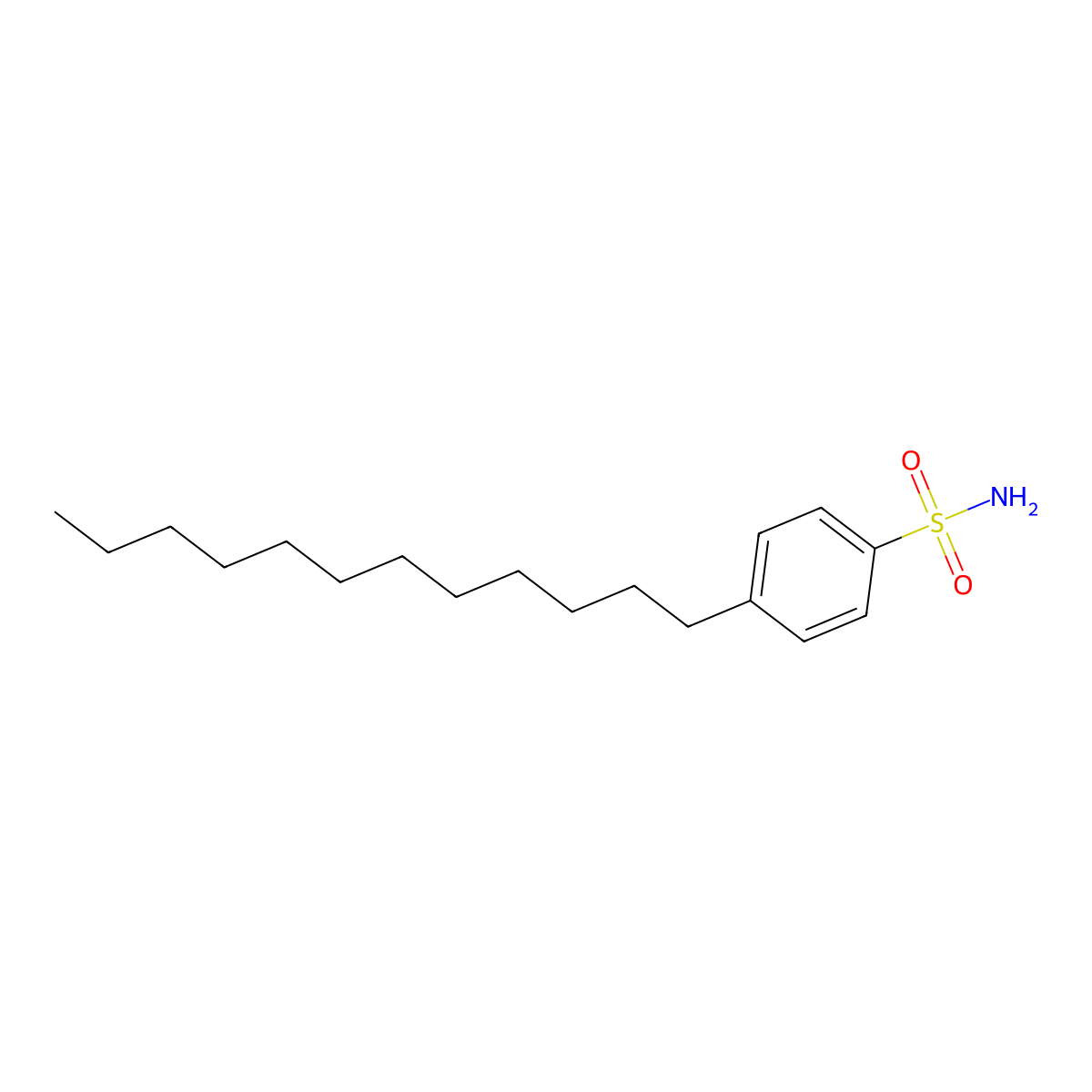 4-Dodecylbenzenesulfonamide molecular structure, CAS 34778-78-4