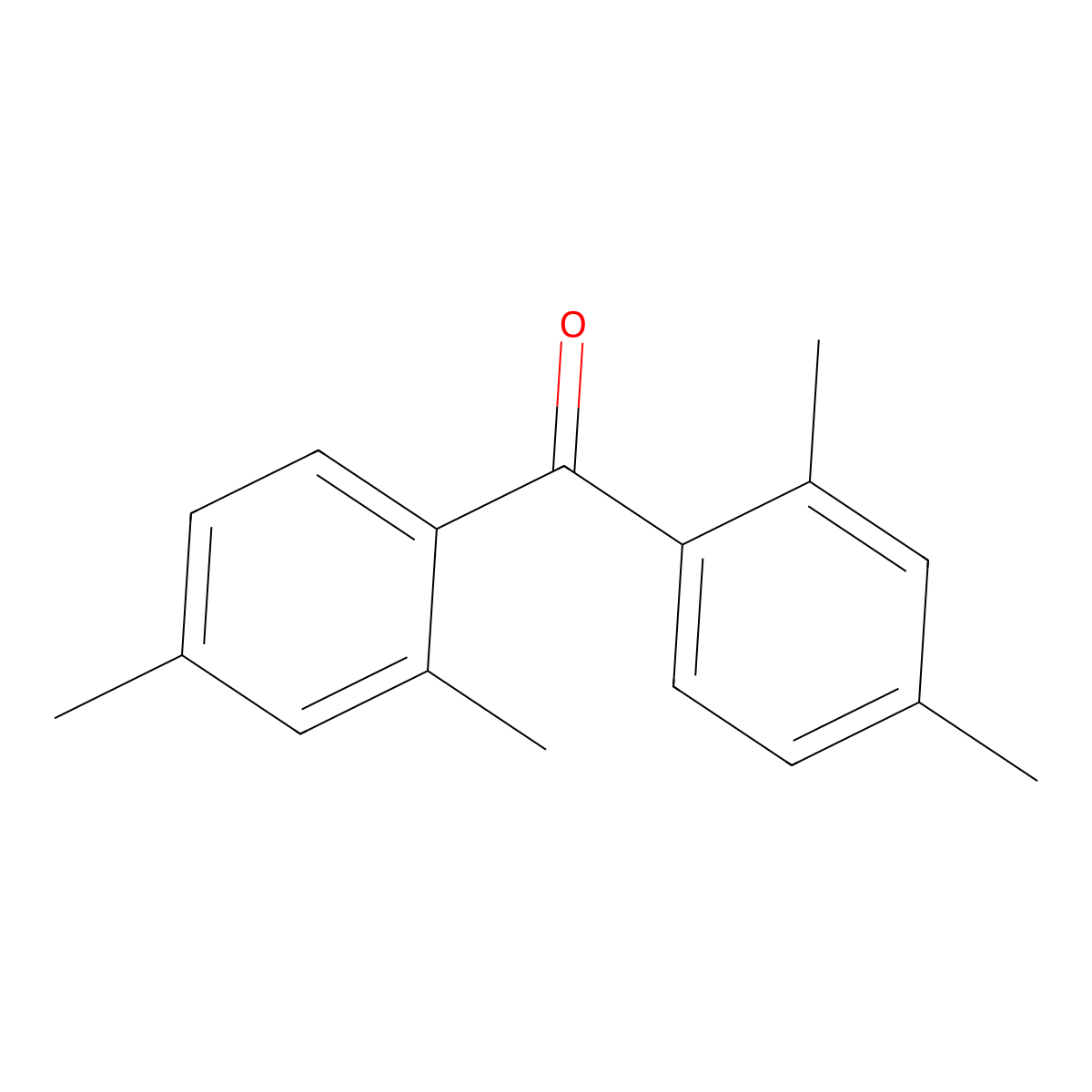 Bis(2,4-dimethylphenyl)methanone molecular structure, CAS 3478-88-4