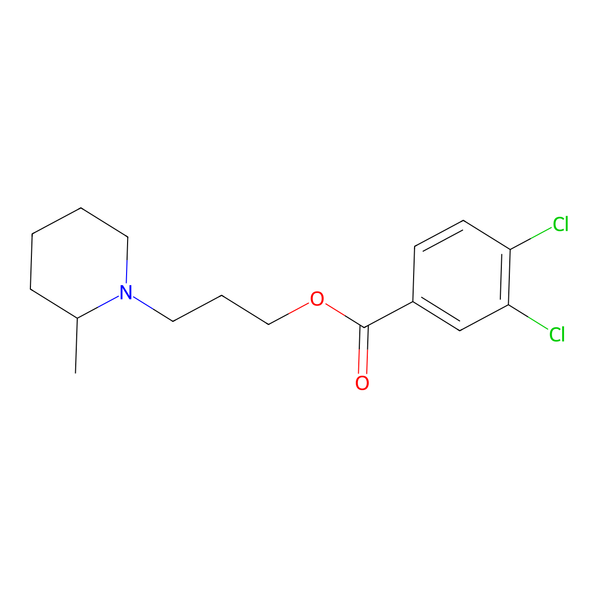 Piperalin molecular structure, CAS 3478-94-2