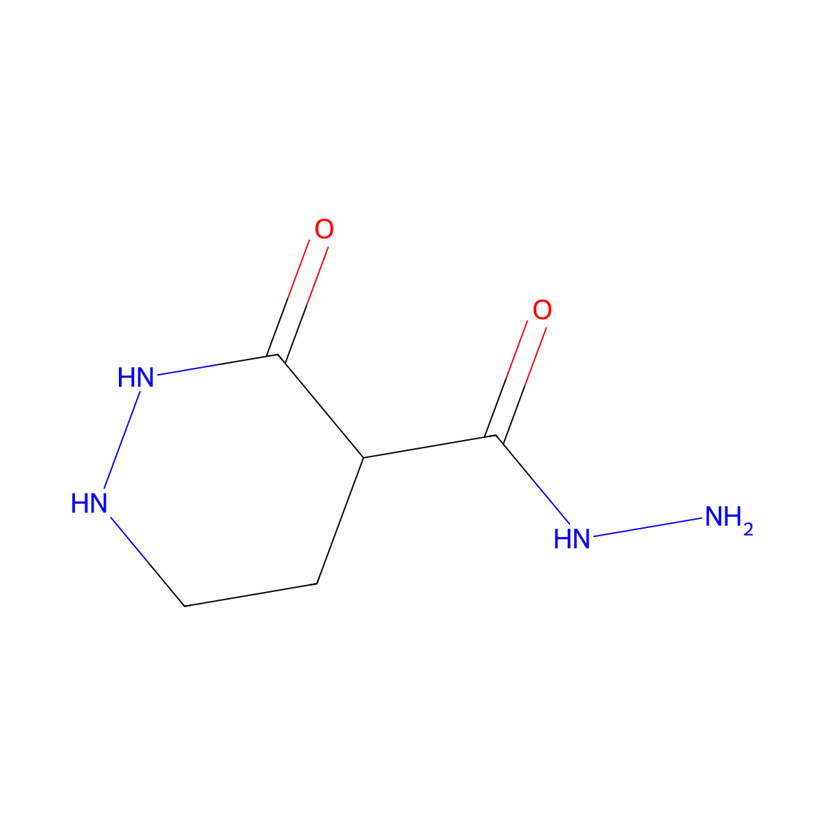 3-Oxohexahydropyridazine-4-carbohydrazide molecular structure, CAS 34782-61-1