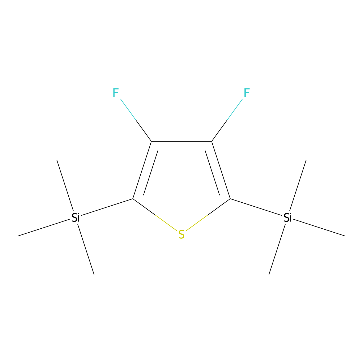 (3,4-Difluorothiene-2,5-diyl)bis(trimethylsilane) molecular structure, CAS 347838-12-4