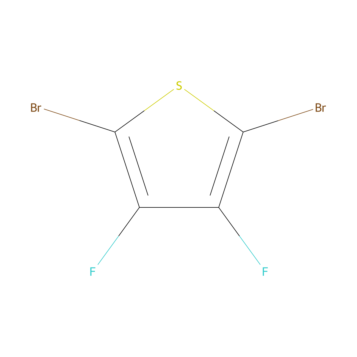 2,5-Dibromo-3,4-difluorothiophene molecular structure, CAS 347838-15-7