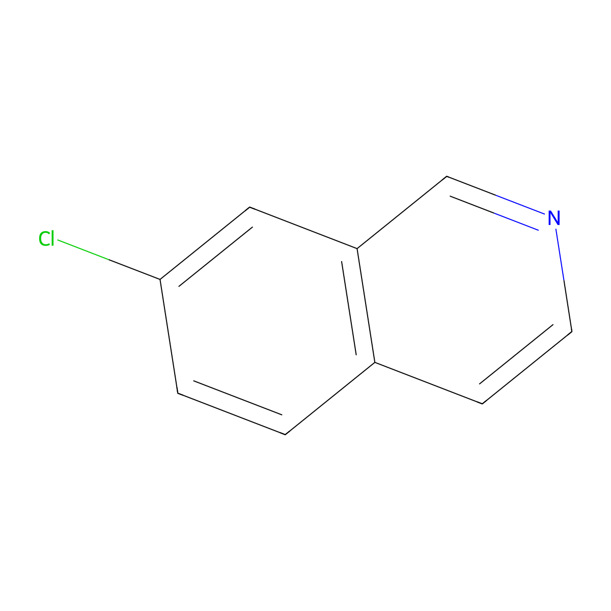 7-Chloroisoquinoline molecular structure, CAS 34784-06-0