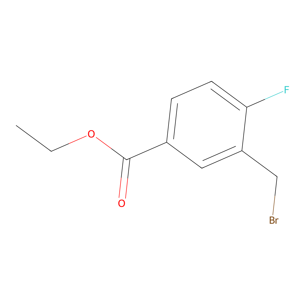 Ethyl 3-(bromomethyl)-4-fluorobenzoate molecular structure, CAS 347852-71-5