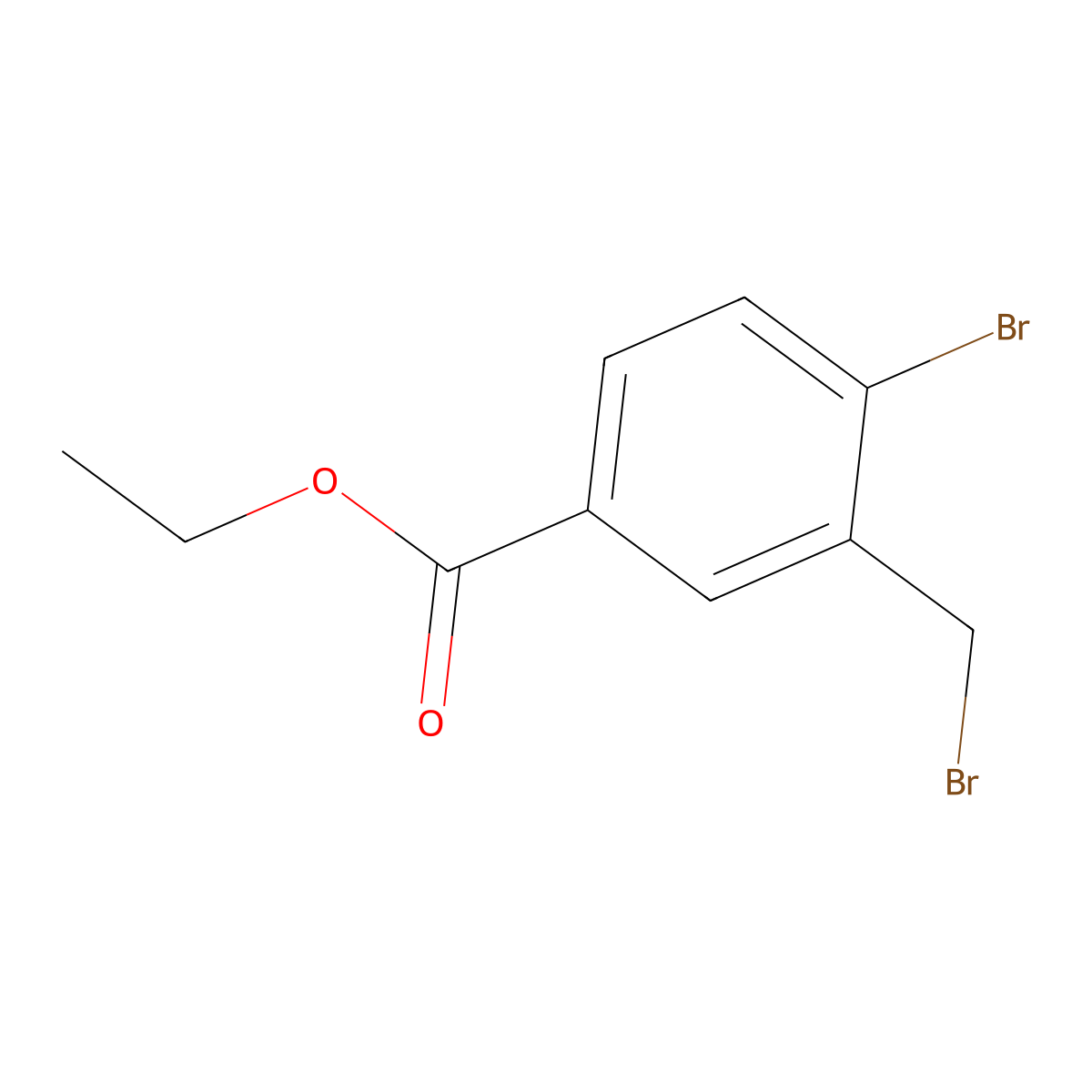 Benzoic acid, 4-bromo-3-(bromomethyl)-, ethyl ester molecular structure, CAS 347852-72-6