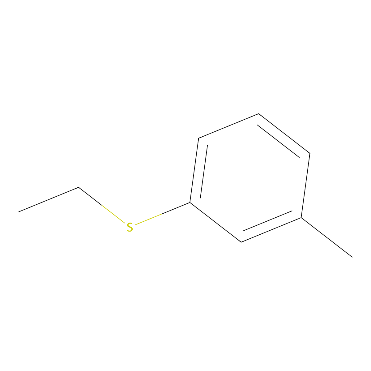 Benzene, 1-(ethylthio)-3-methyl- molecular structure, CAS 34786-24-8