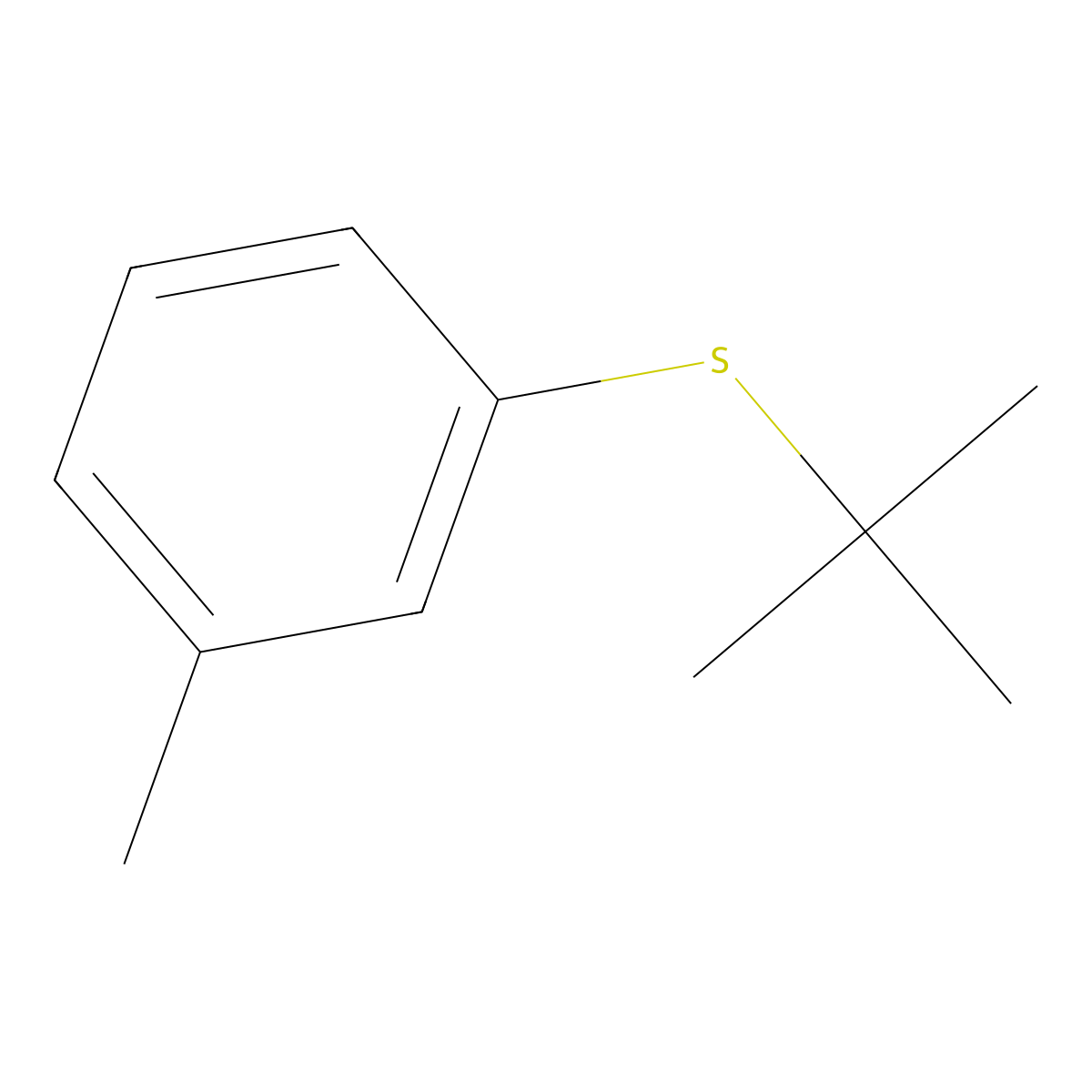 tert-Butyl m-tolyl sulfide molecular structure, CAS 34786-26-0
