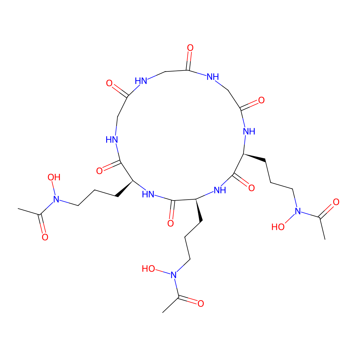 N-Desferriferrichrome molecular structure, CAS 34787-28-5