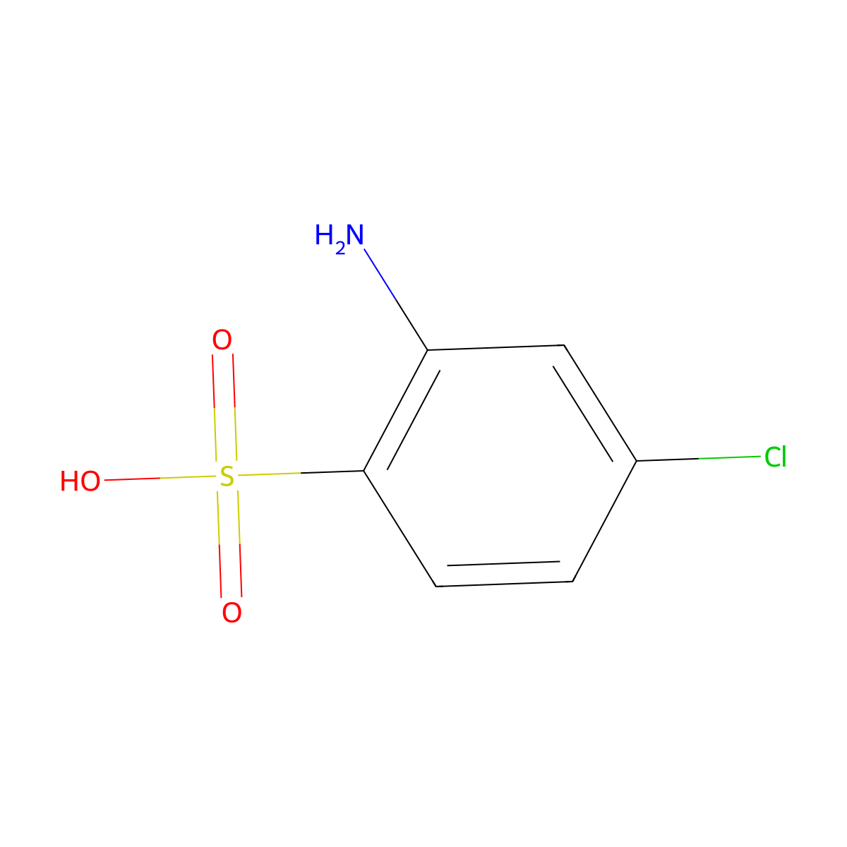 2-Amino-4-chlorobenzenesulfonic acid molecular structure, CAS 3479-10-5
