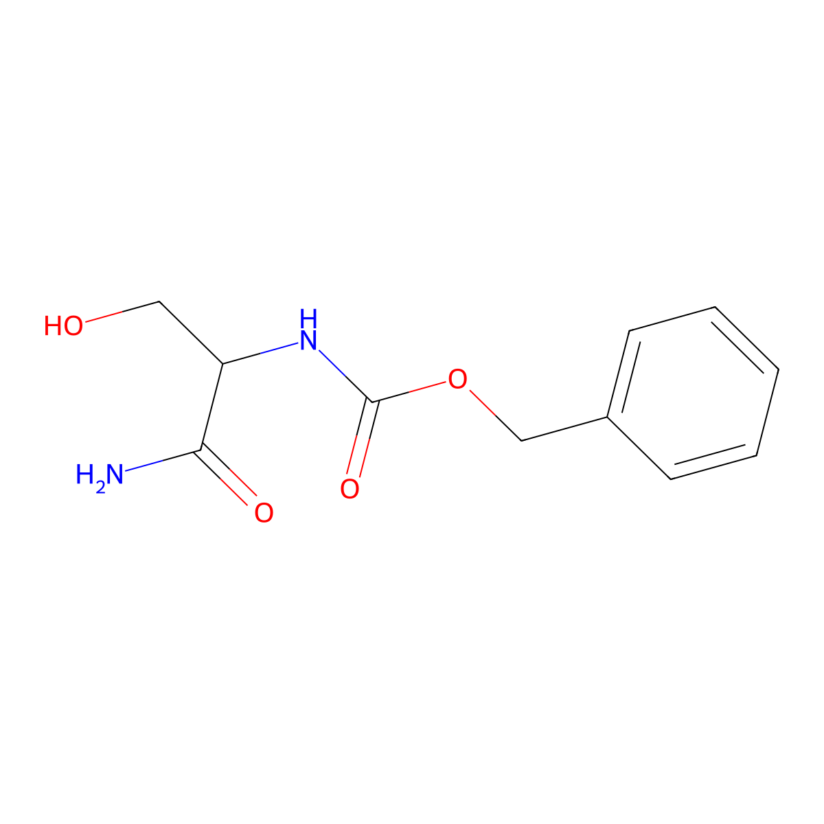Benzyl (1-amino-3-hydroxy-1-oxopropan-2-yl)carbamate molecular structure, CAS 3479-50-3