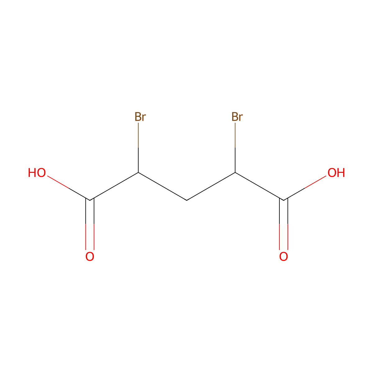 2,4-Dibromopentanedioic acid molecular structure, CAS 3479-80-9