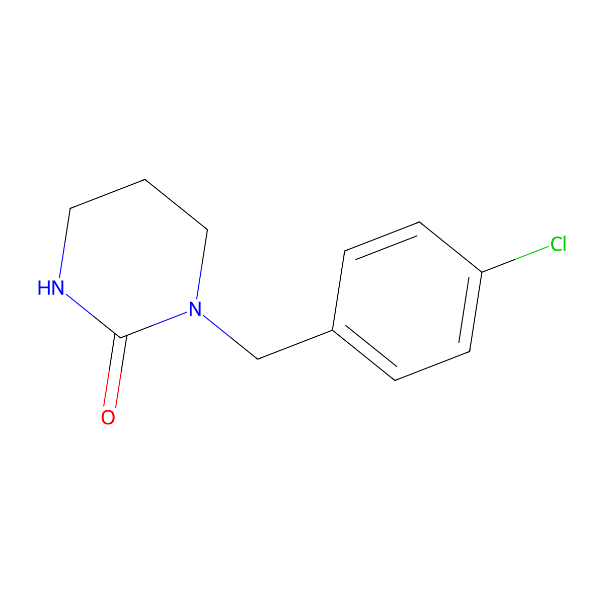 1-(4-chlorobenzyl)tetrahydropyrimidin-2(1H)-one molecular structure, CAS 34790-85-7