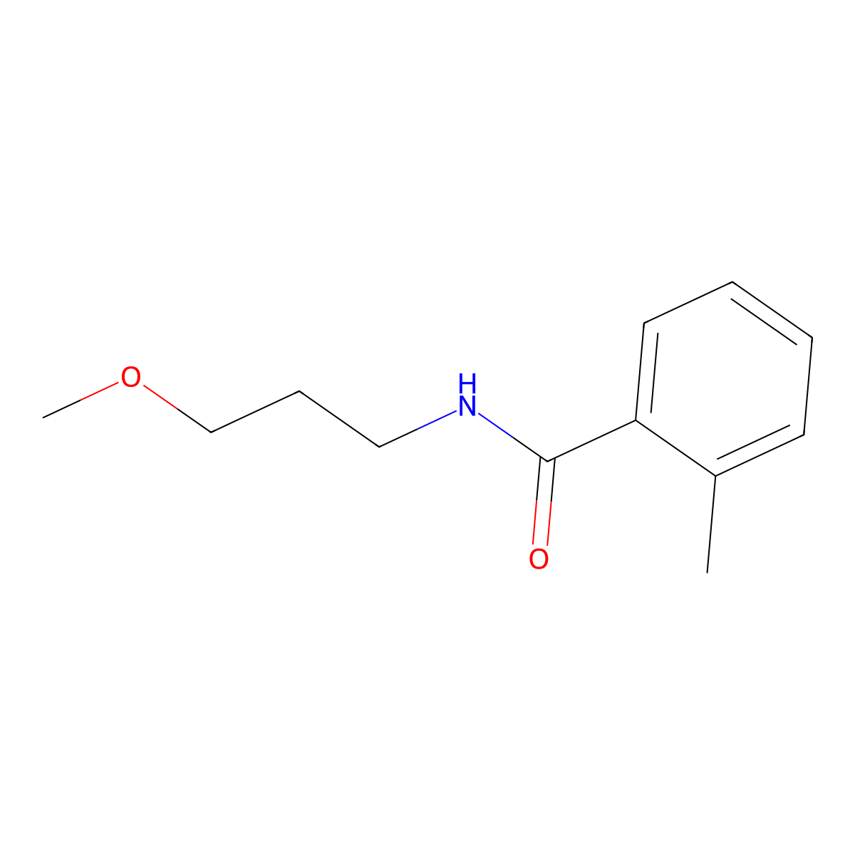 N-(3-methoxypropyl)-2-methylbenzamide molecular structure, CAS 347906-42-7