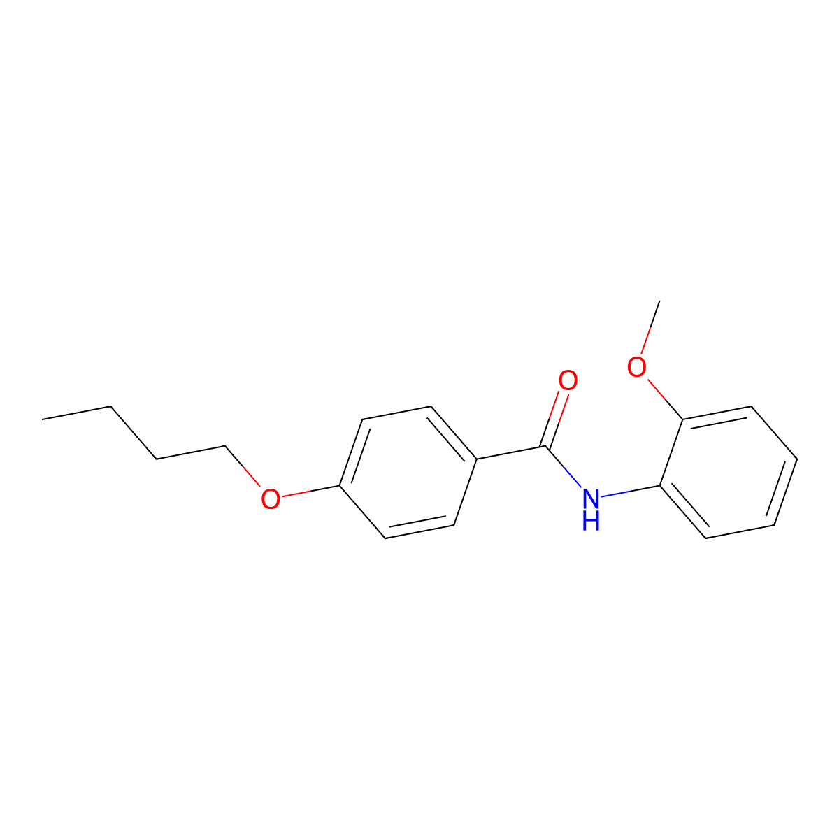 4-butoxy-N-(2-methoxyphenyl)benzamide molecular structure, CAS 347906-97-2