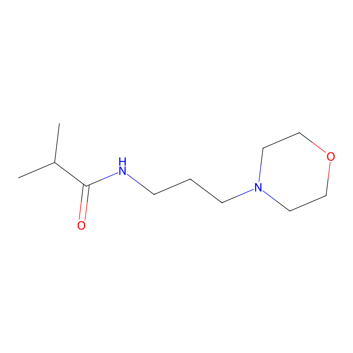 2-methyl-N-(3-morpholin-4-ylpropyl)propanamide molecular structure, CAS 347907-28-2