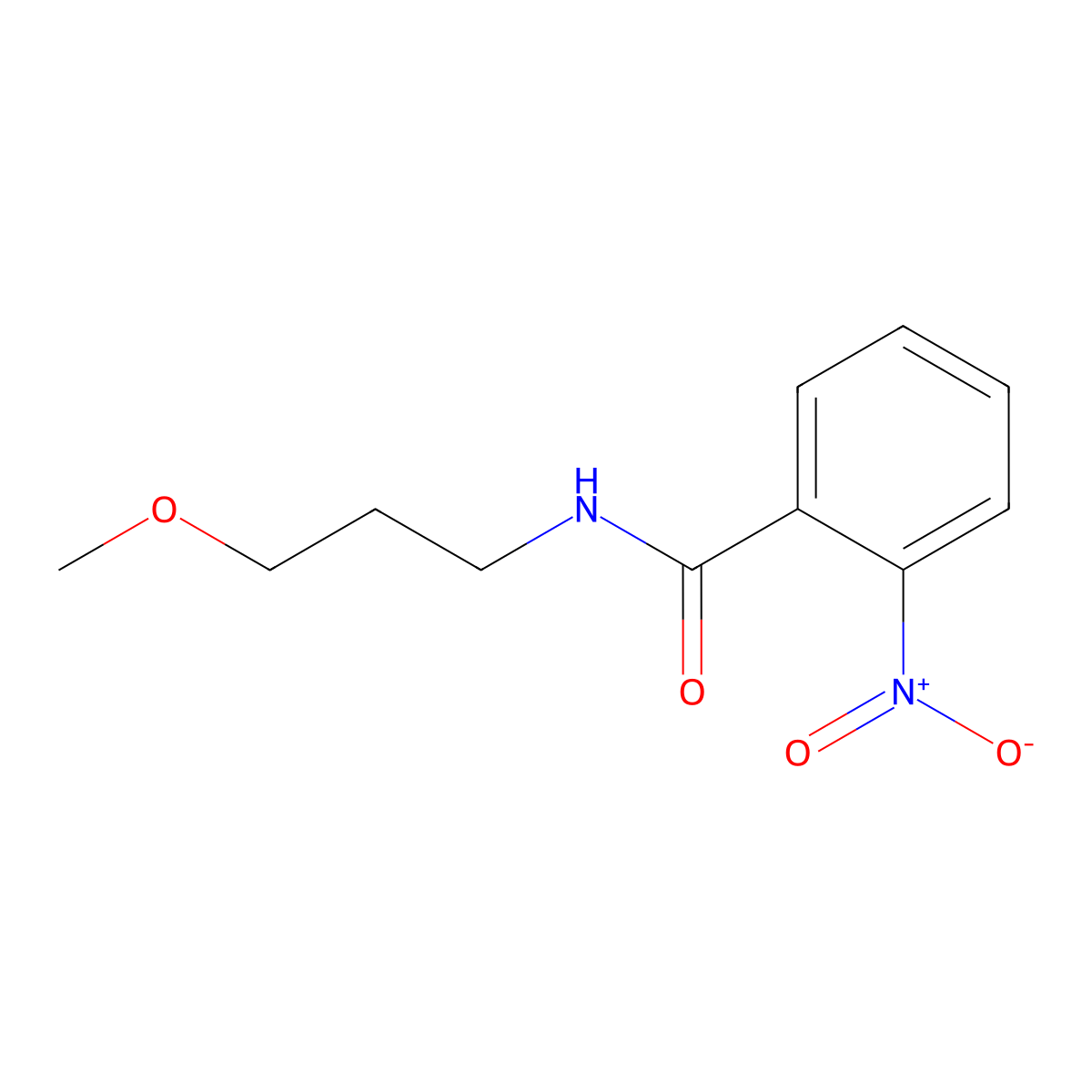 N-(3-methoxypropyl)-2-nitrobenzamide molecular structure, CAS 347907-34-0