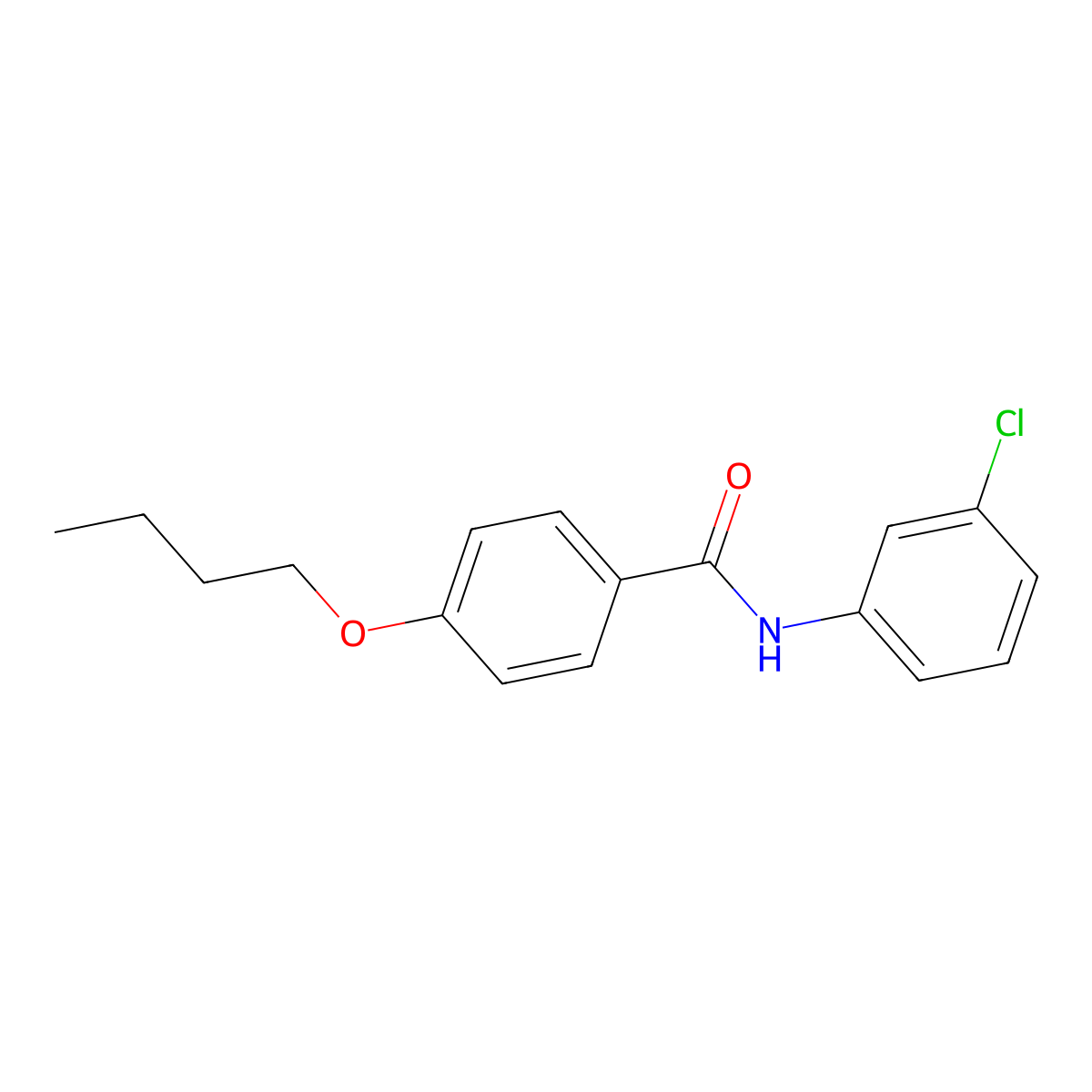 4-butoxy-N-(3-chlorophenyl)benzamide molecular structure, CAS 347907-55-5