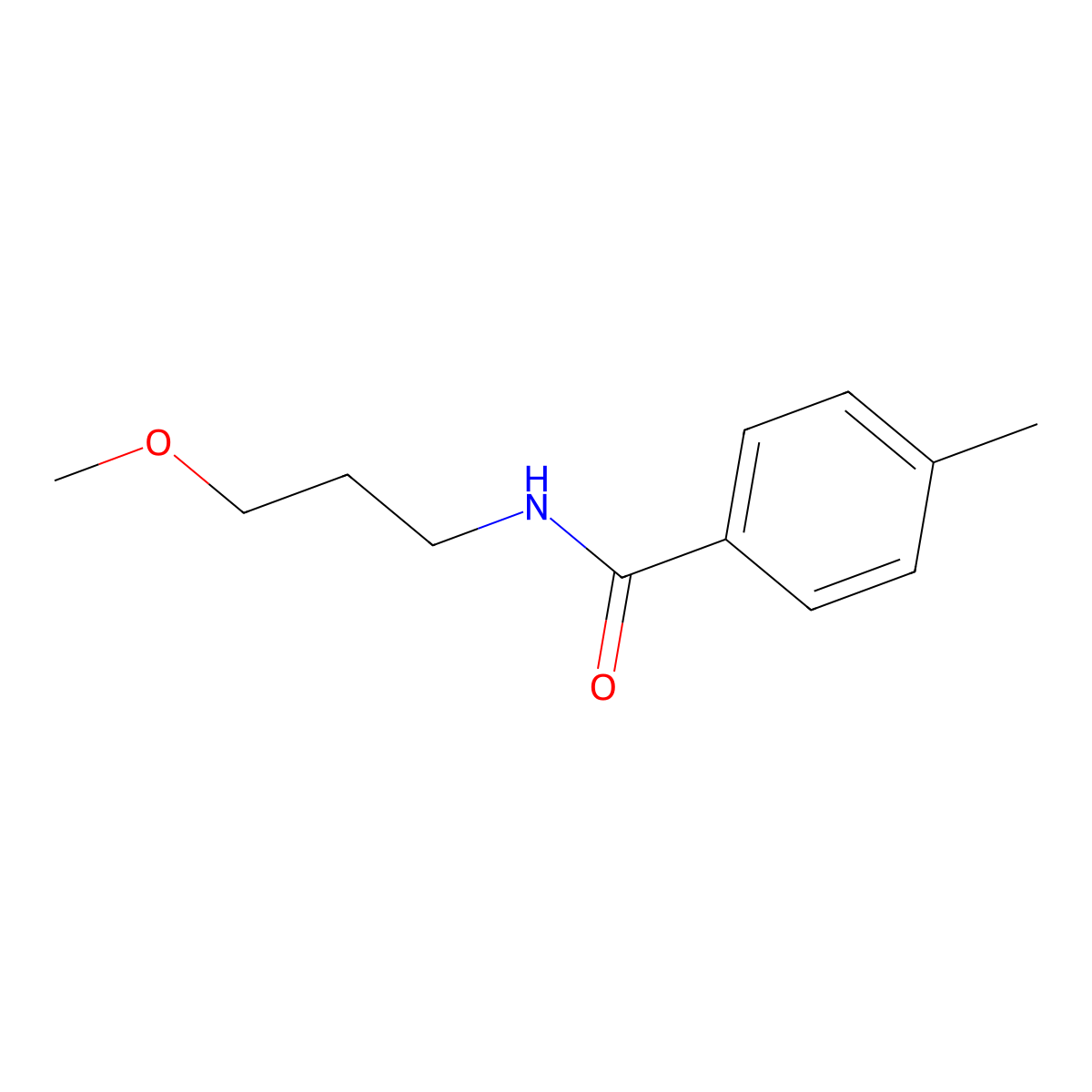 N-(3-methoxypropyl)-4-methylbenzamide molecular structure, CAS 347907-96-4