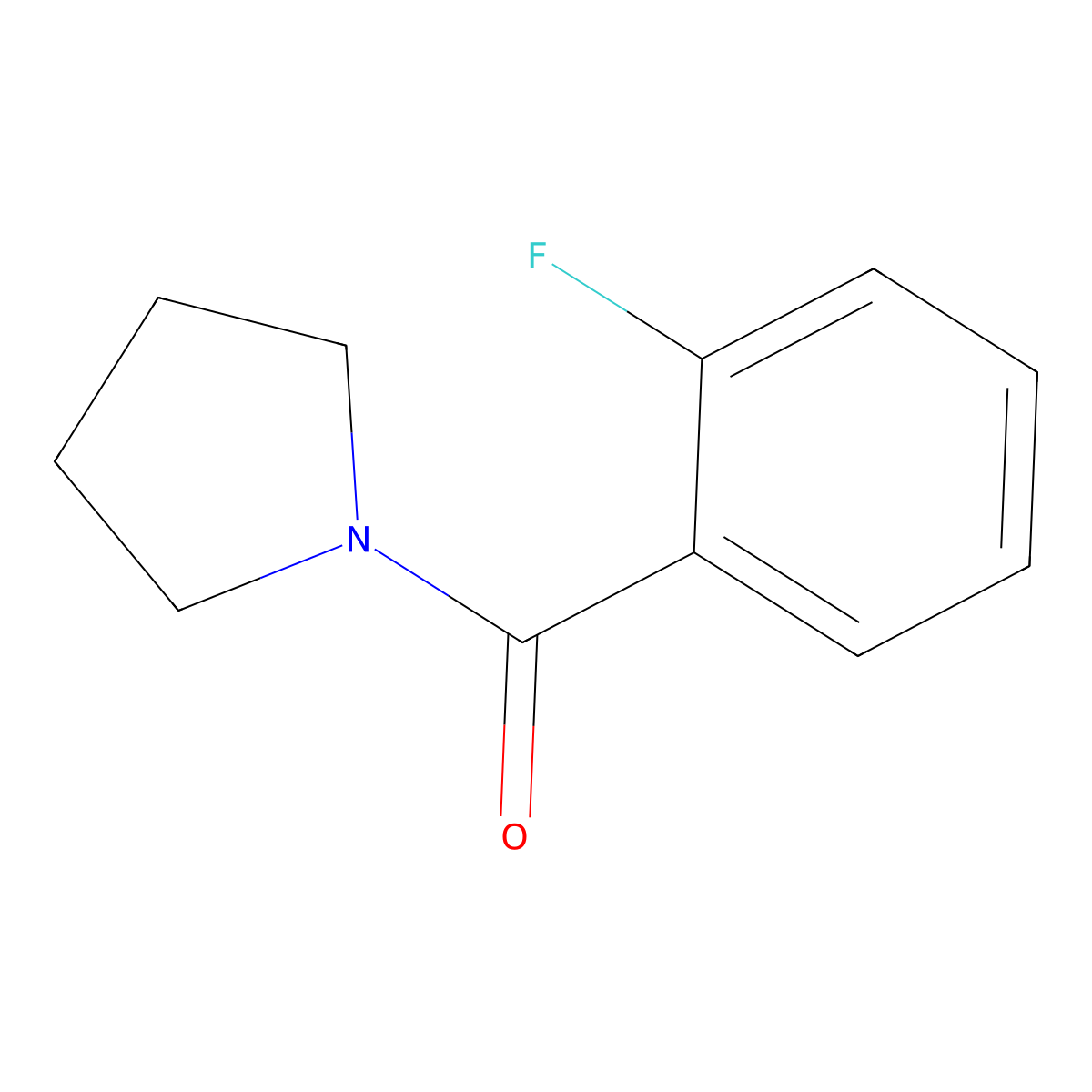 1-(2-Fluorobenzoyl)pyrrolidine molecular structure, CAS 347909-09-5
