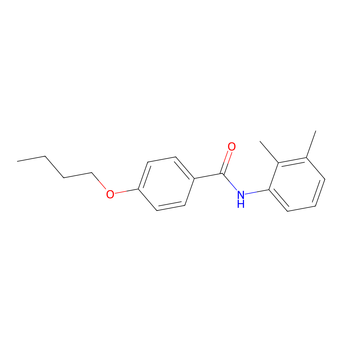 4-butoxy-N-(2,3-dimethylphenyl)benzamide molecular structure, CAS 347909-47-1