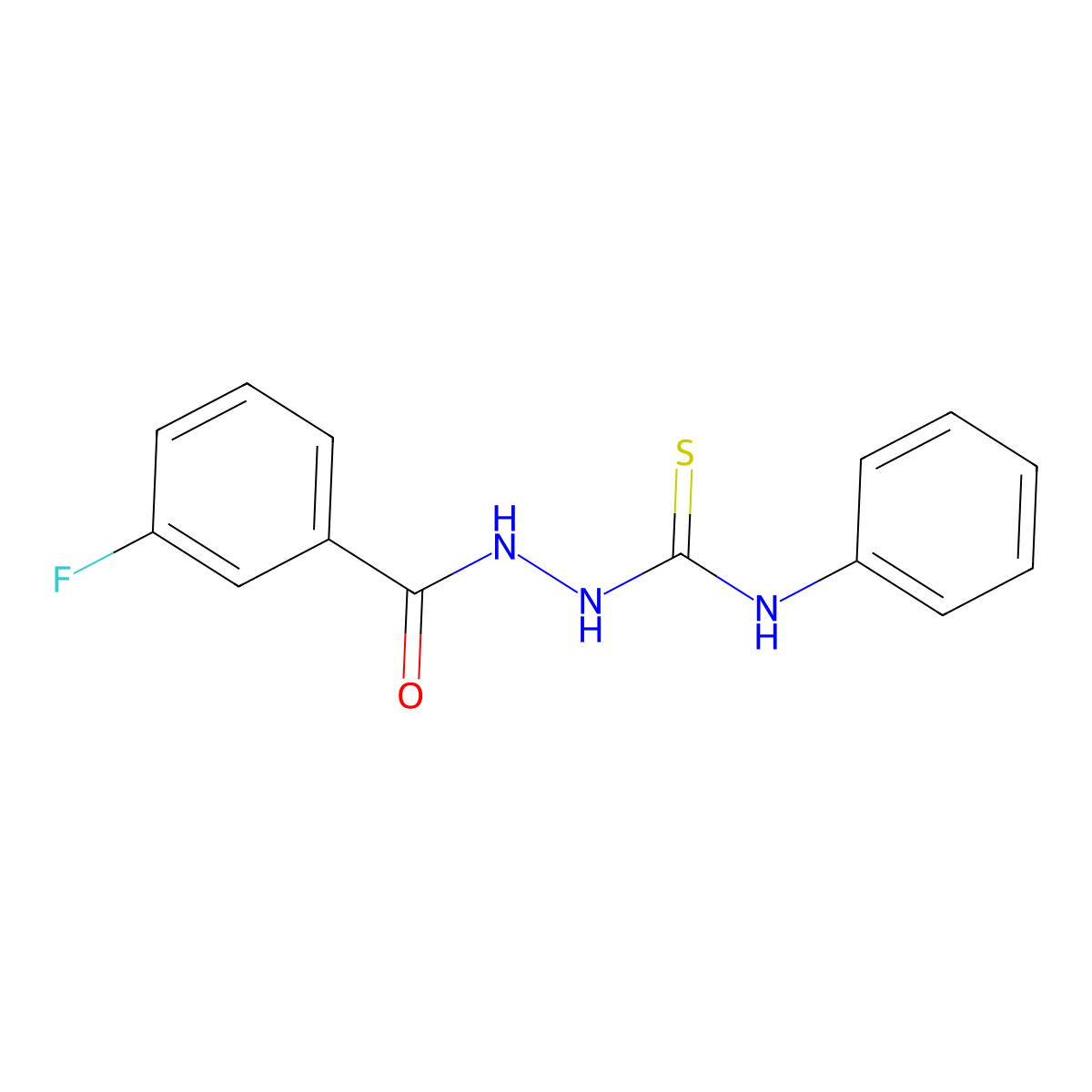 2-(3-fluorobenzoyl)-N-phenylhydrazinecarbothioamide molecular structure, CAS 347910-11-6