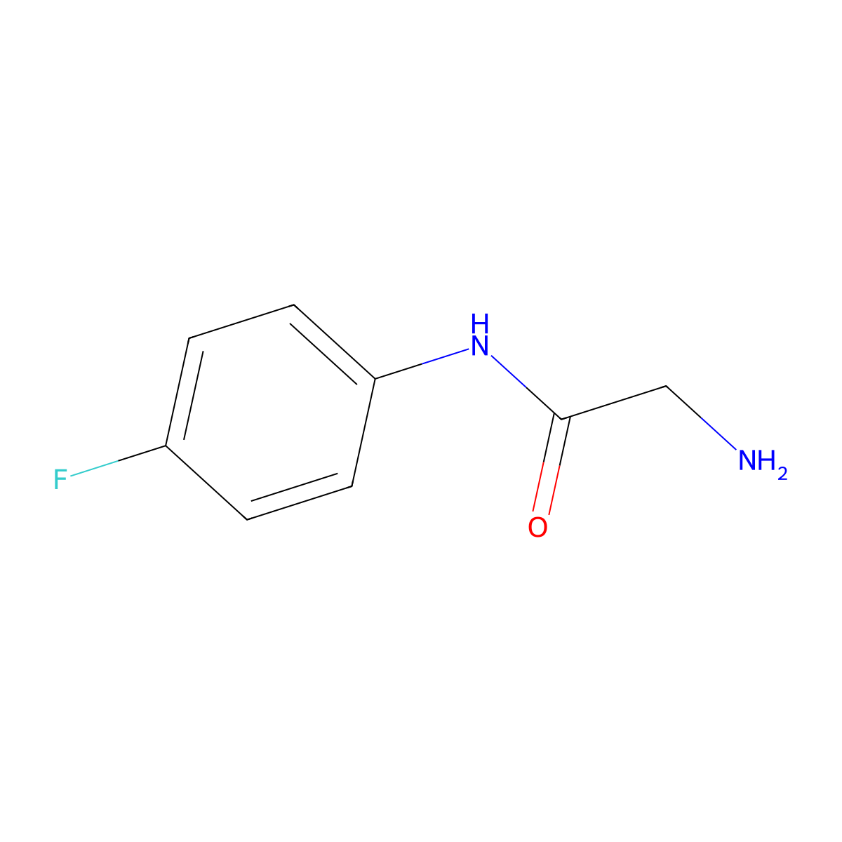 2-amino-N-(4-fluorophenyl)acetamide molecular structure, CAS 347910-19-4