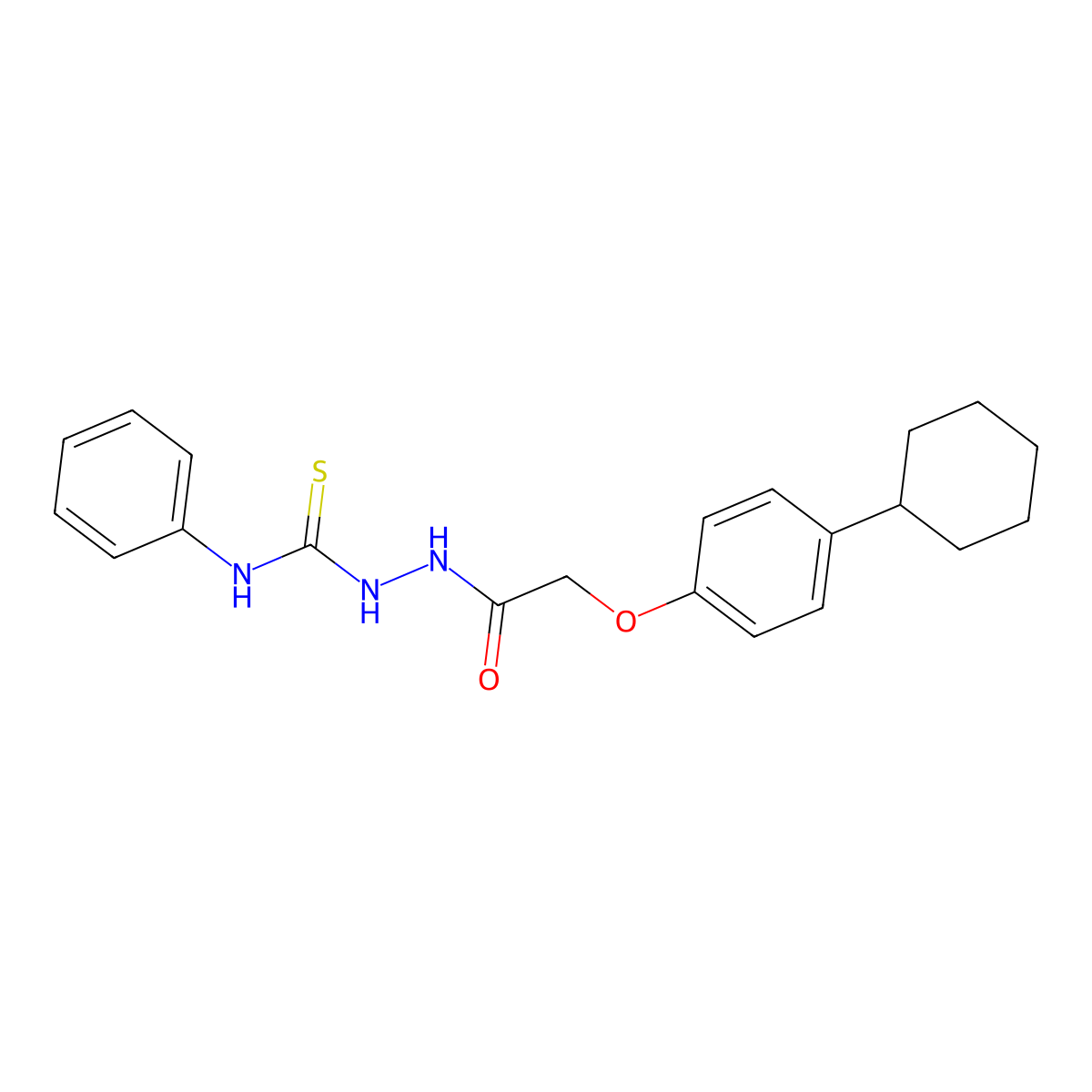 2-[(4-cyclohexylphenoxy)acetyl]-N-phenylhydrazinecarbothioamide molecular structure, CAS 347910-62-7