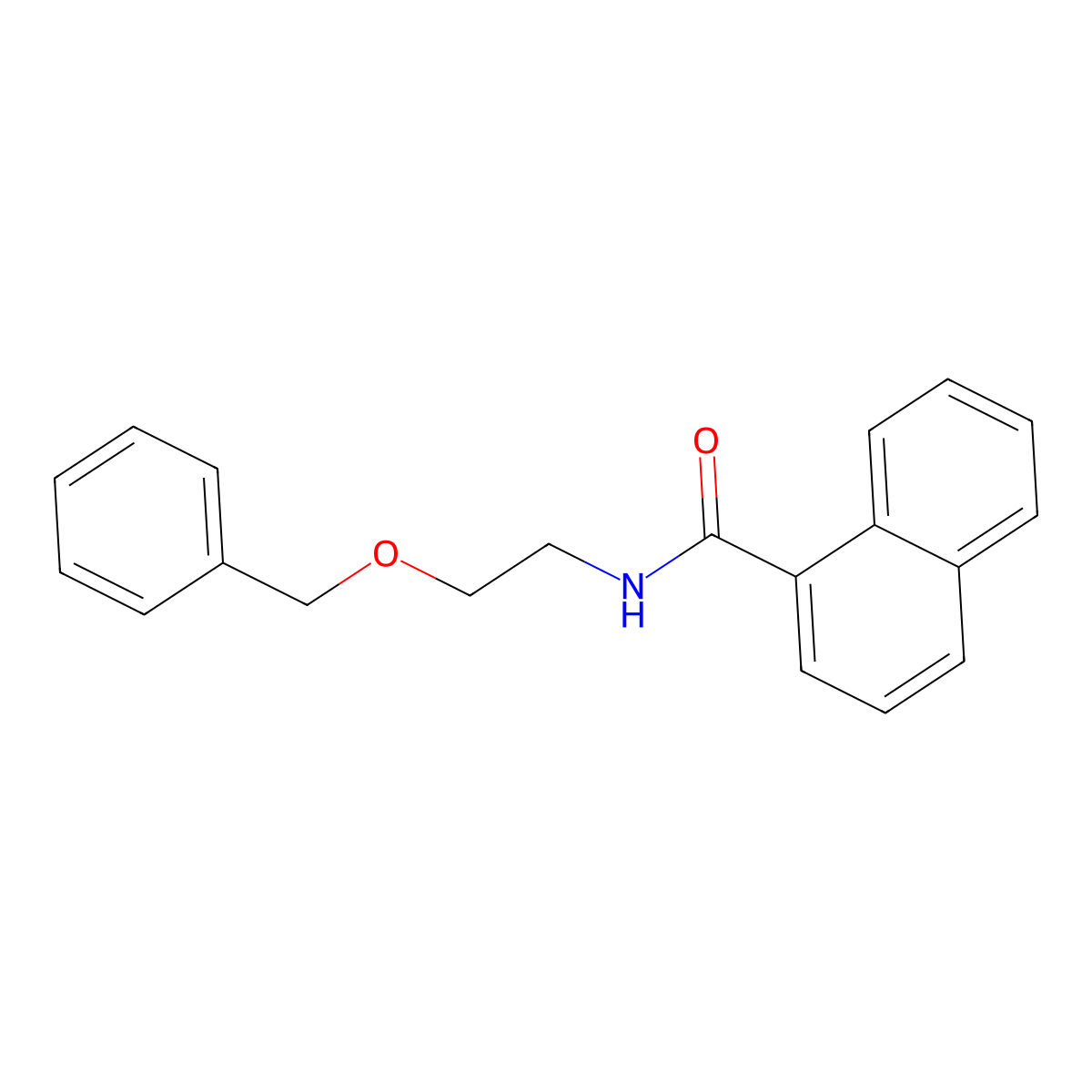 N-(2-phenylmethoxyethyl)naphthalene-1-carboxamide molecular structure, CAS 347912-21-4
