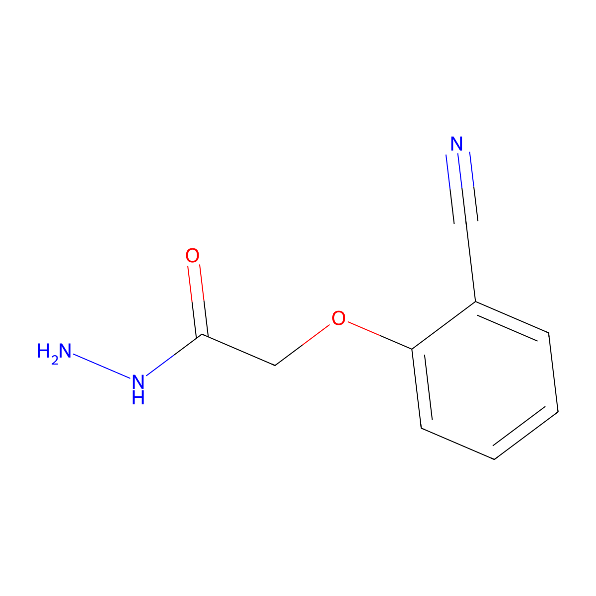 2-(2-Cyanophenoxy)acetohydrazide molecular structure, CAS 347912-40-7