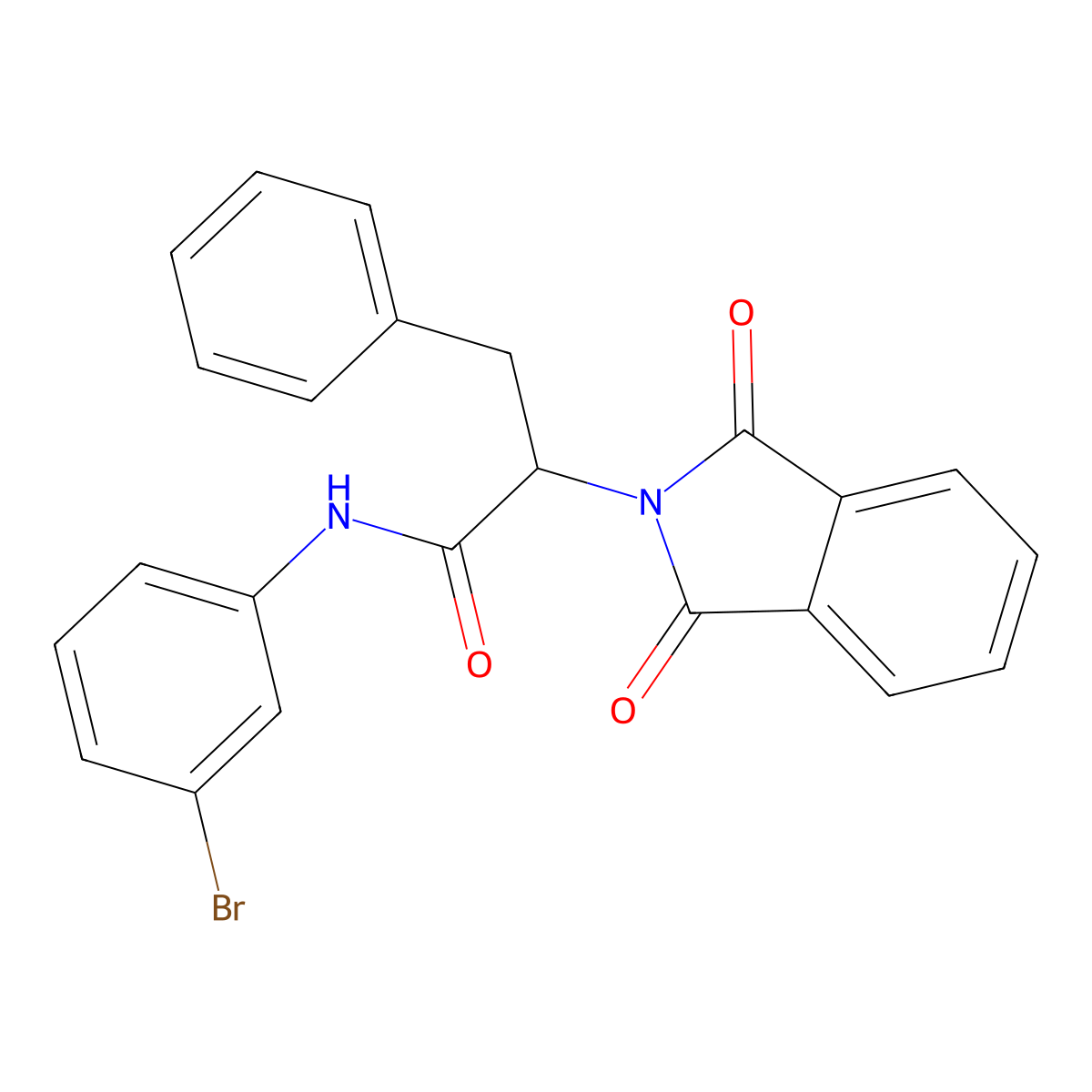 N-(3-bromophenyl)-2-(1,3-dioxo-1,3-dihydro-2H-isoindol-2-yl)-3-phenylpropanamide molecular structure, CAS 347914-23-2