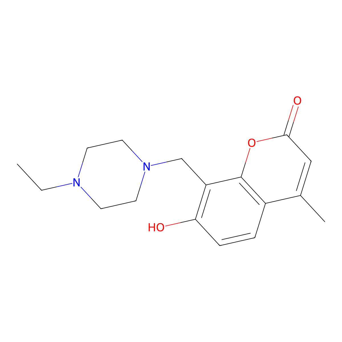 8-[(4-ethylpiperazin-1-yl)methyl]-7-hydroxy-4-methyl-2H-chromen-2-one molecular structure, CAS 347914-58-3