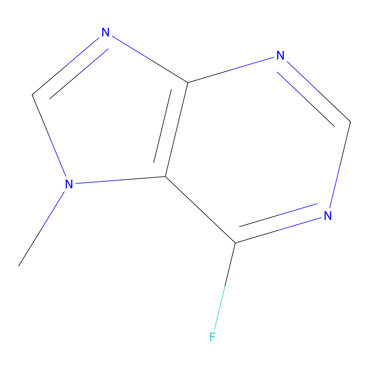 6-Fluoro-7-methyl-7H-purine molecular structure, CAS 34792-95-5