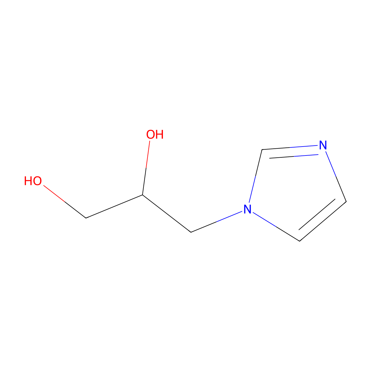 3-(1H-Imidazol-1-yl)propane-1,2-diol molecular structure, CAS 34793-28-7