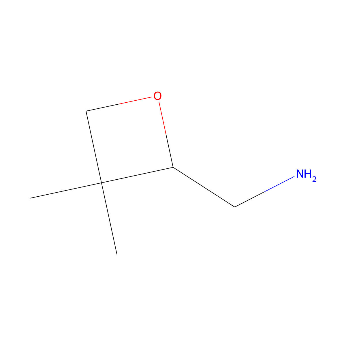 (3,3-Dimethyloxetan-2-yl)methanamine molecular structure, CAS 34795-24-9