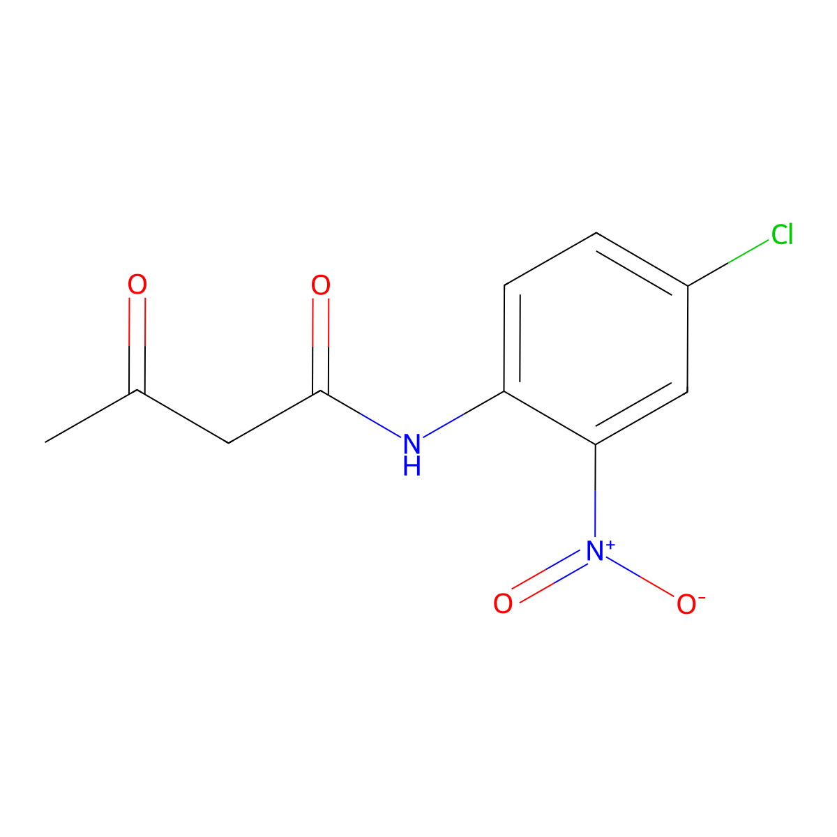 N-(4-chloro-2-nitrophenyl)-3-oxobutanamide molecular structure, CAS 34797-69-8