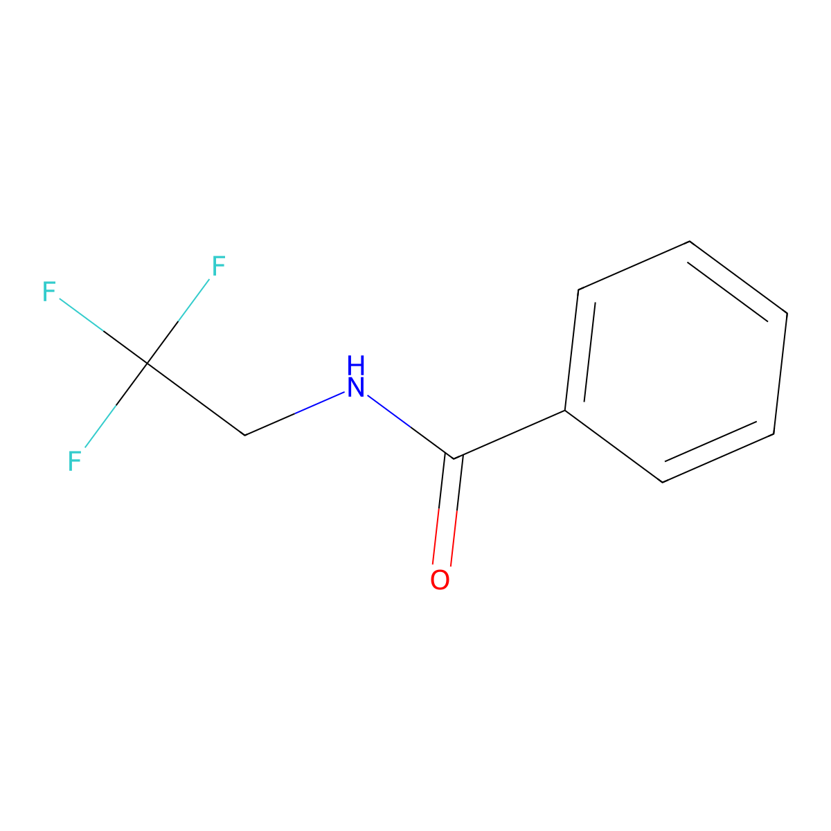 N-(2,2,2-Trifluoroethyl)benzamide molecular structure, CAS 348-08-3