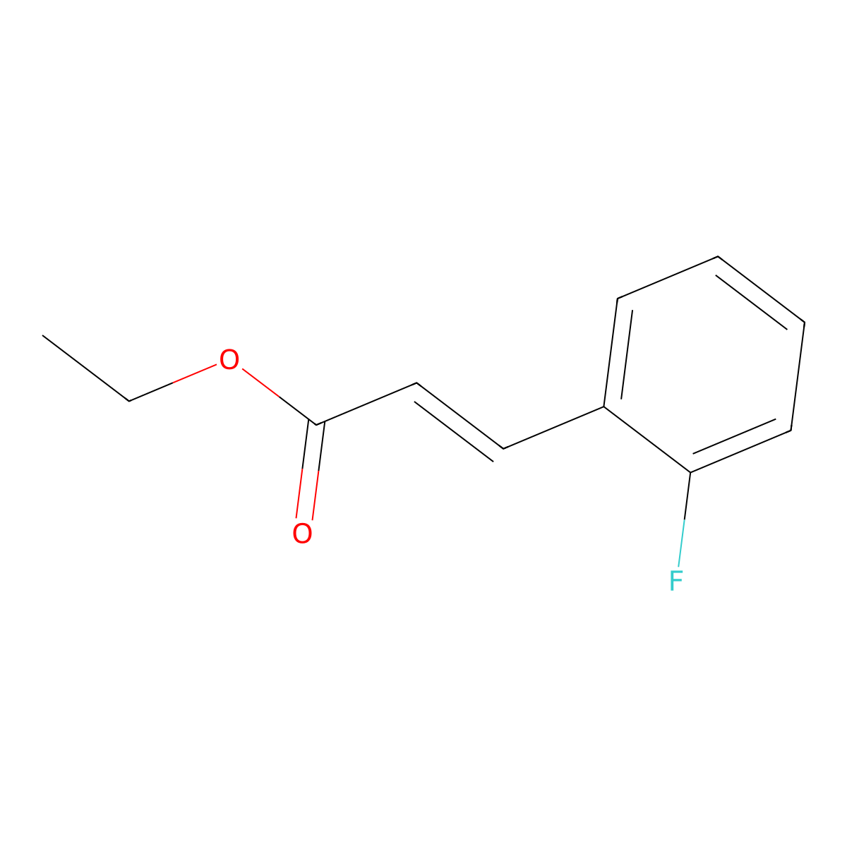 ethyl (E)-3-(2-fluorophenyl)prop-2-enoate molecular structure, CAS 348-13-0