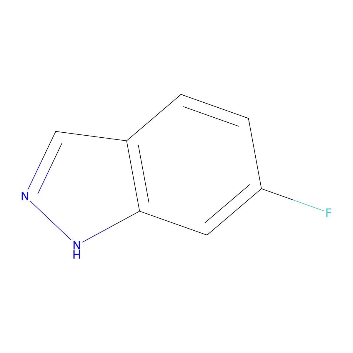 6-Fluoro-1H-indazole molecular structure, CAS 348-25-4