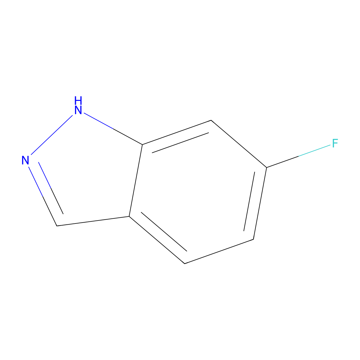 6-Fluoro-1H-indazole molecular structure, CAS 348-25-4