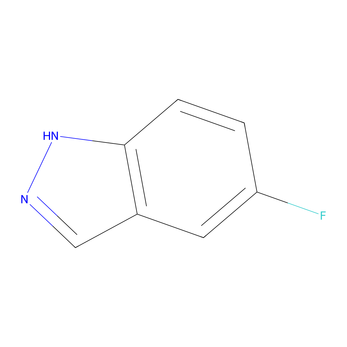 5-Fluoro-1H-indazole molecular structure, CAS 348-26-5