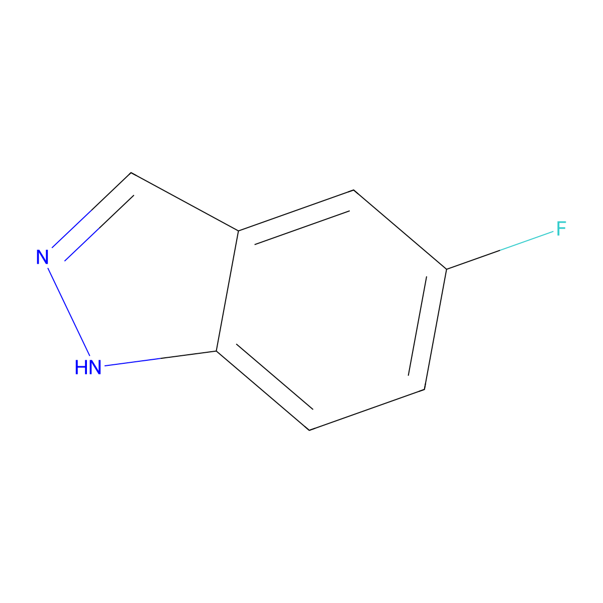 5-Fluoro-1H-indazole molecular structure, CAS 348-26-5