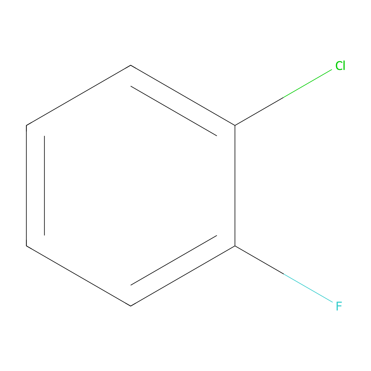 1-Chloro-2-fluorobenzene molecular structure, CAS 348-51-6