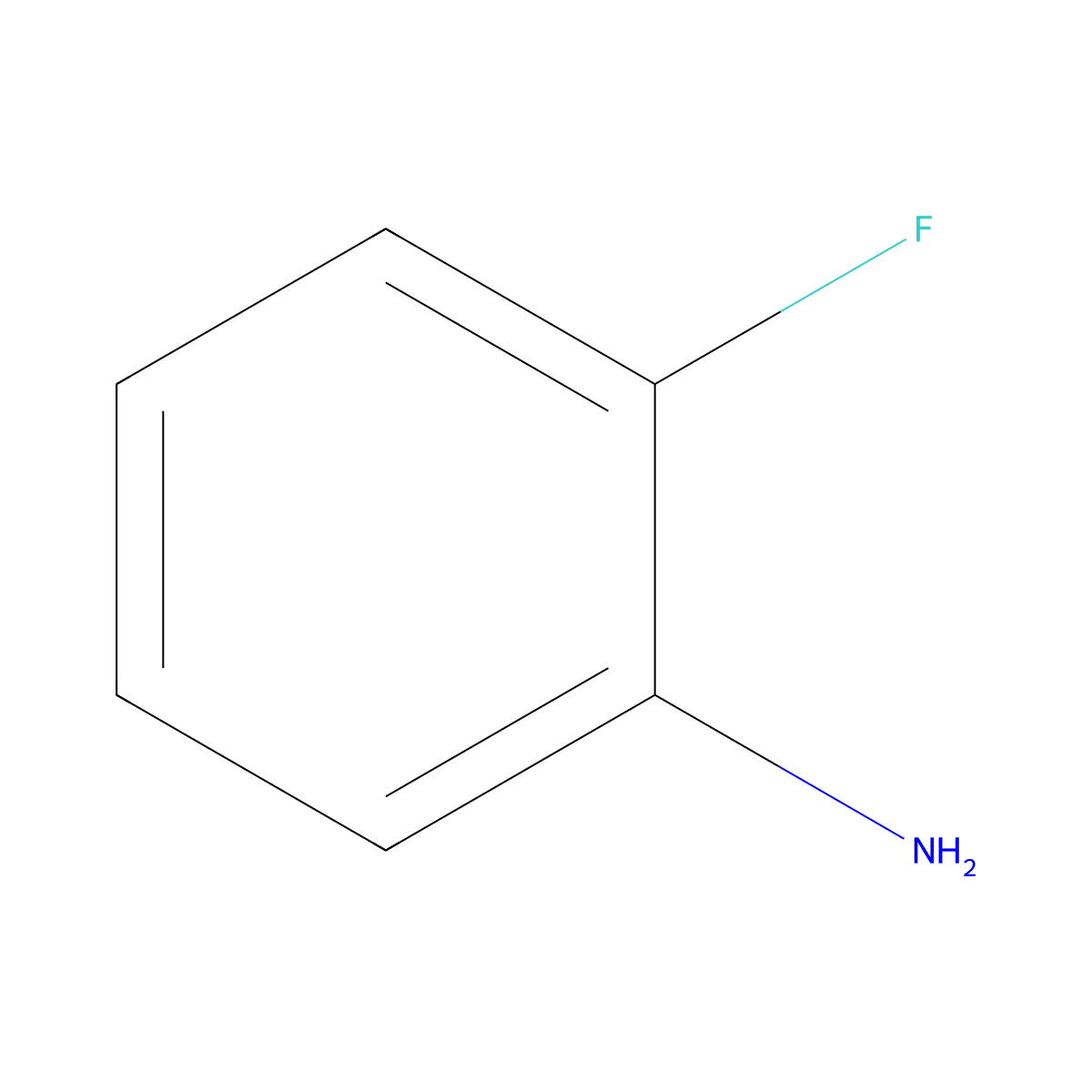 2-Fluoroaniline molecular structure, CAS 348-54-9