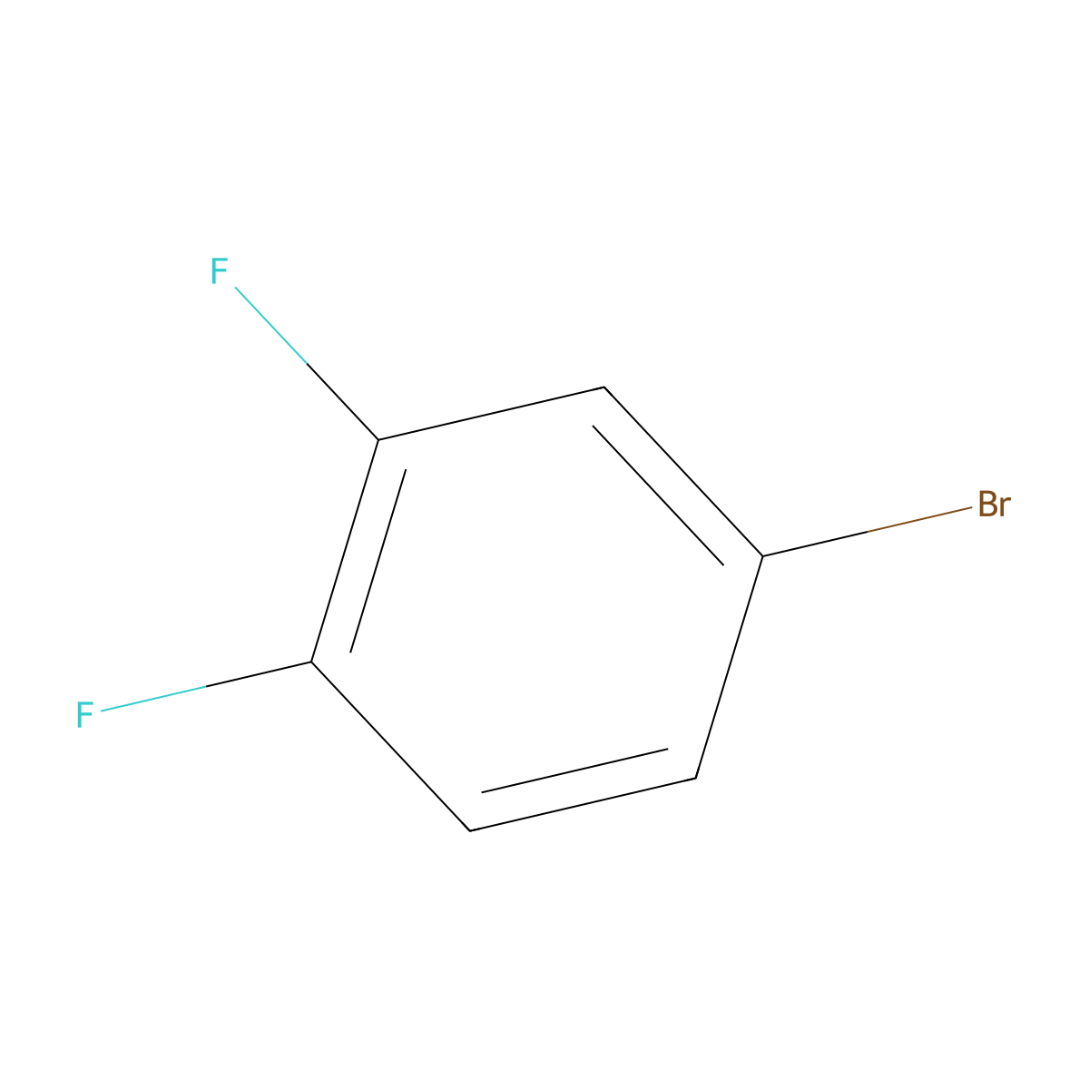 4-Bromo-1,2-difluorobenzene molecular structure, CAS 348-61-8