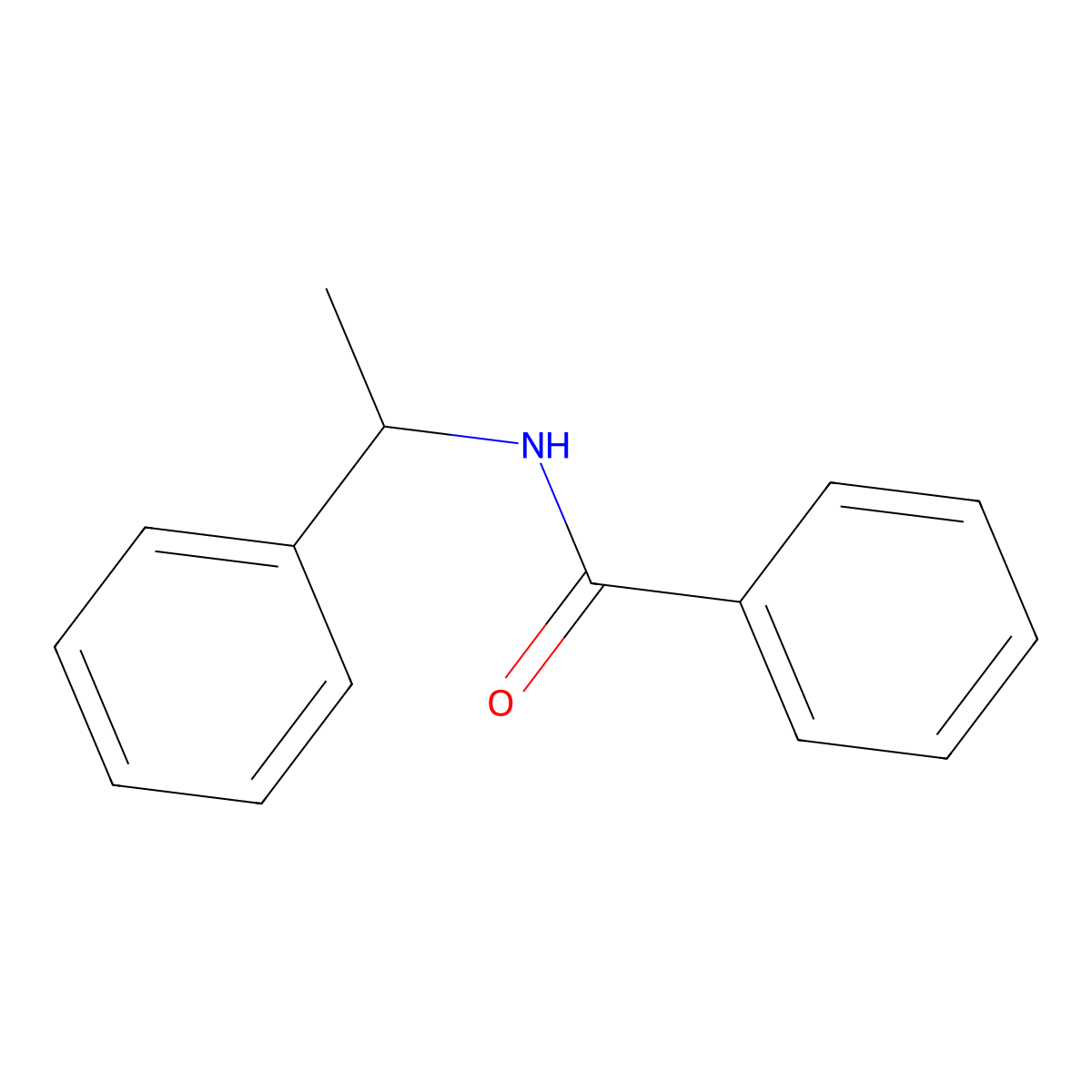 N-(1-Phenylethyl)benzamide molecular structure, CAS 3480-59-9